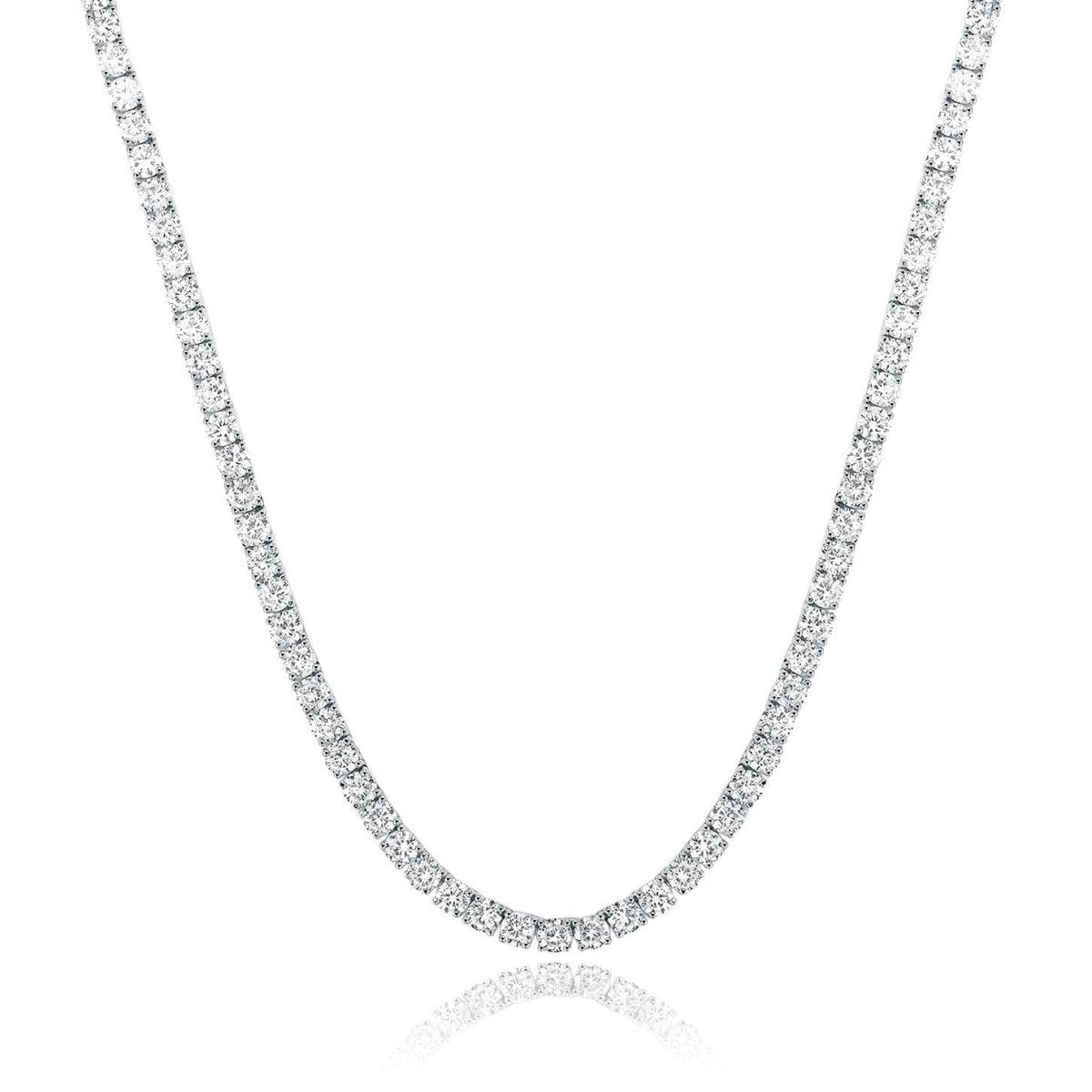 S925 Silver Zircon Tennis Necklace - AmiraMart