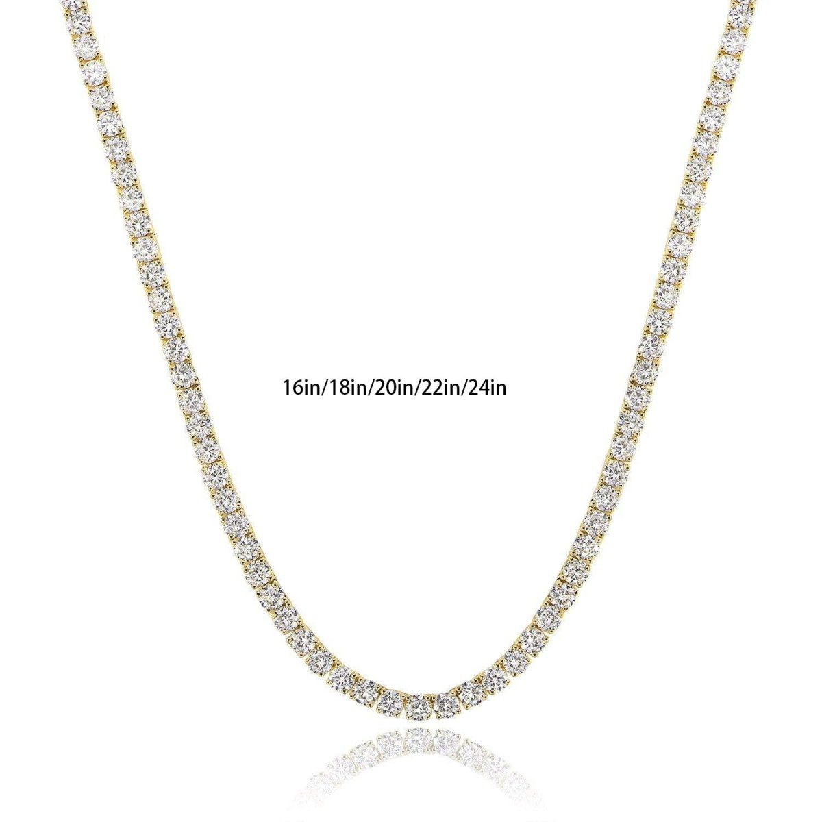 S925 Silver Zircon Tennis Necklace - AmiraMart