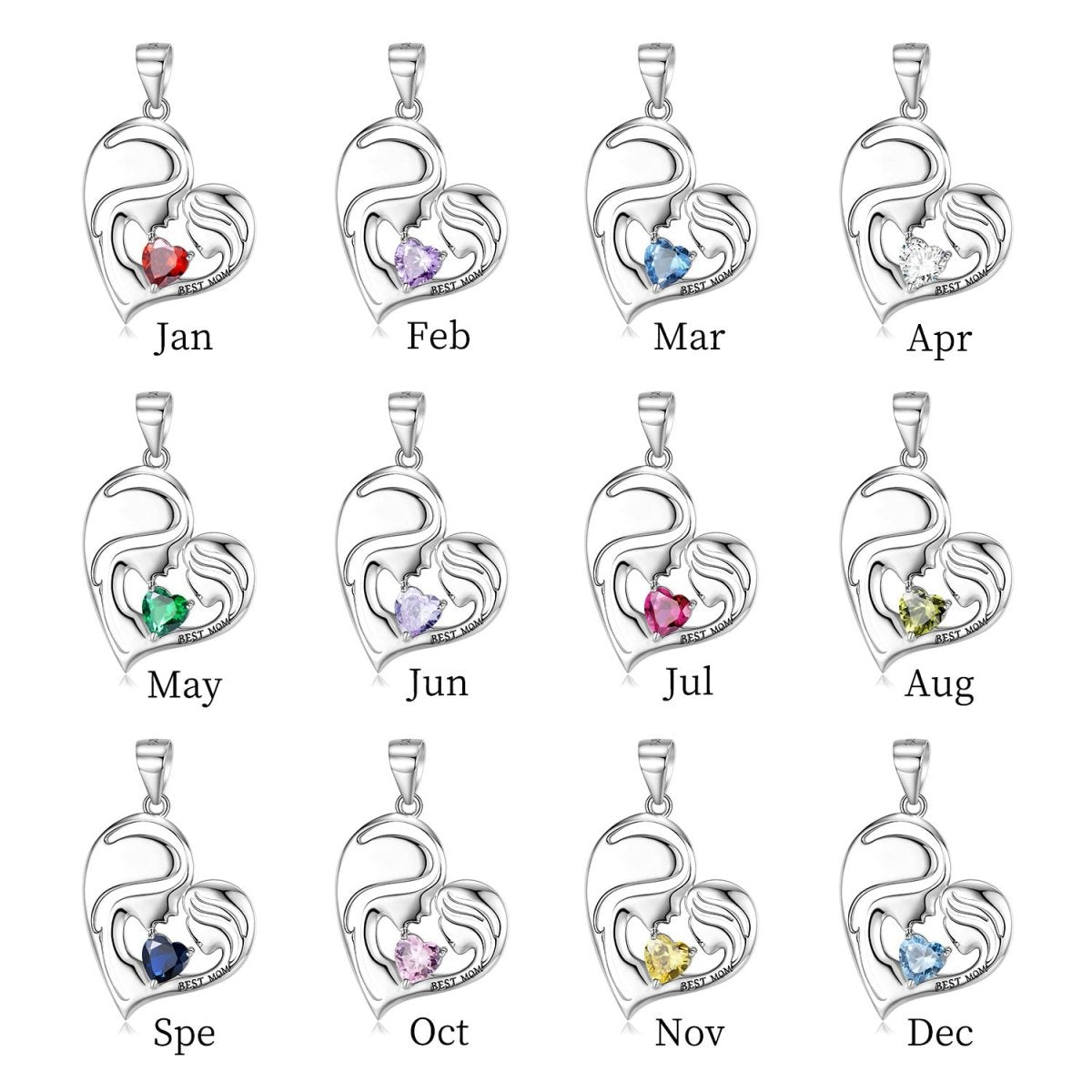 S925 Sterling Silver "Best Mom" Necklace - AmiraMart