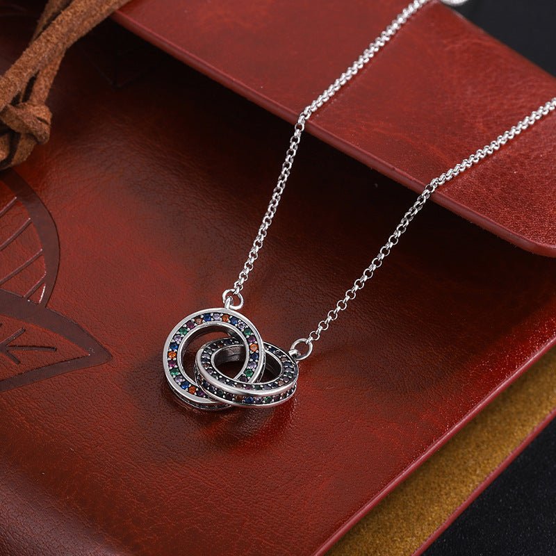 S925 Sterling Silver Double Ring Jewelry - AmiraMart