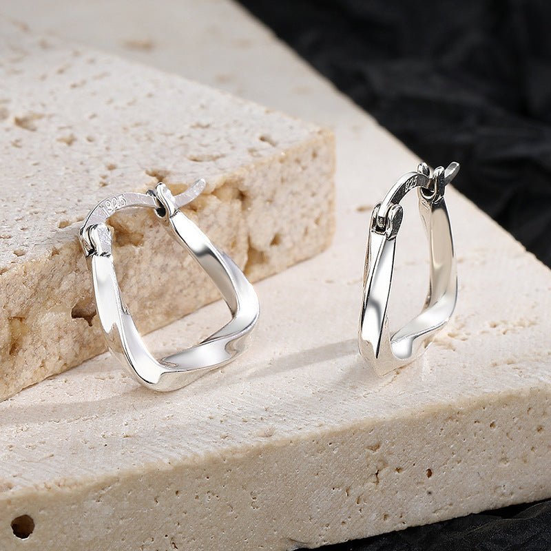 S925 Sterling Silver Geometric Earrings - AmiraMart