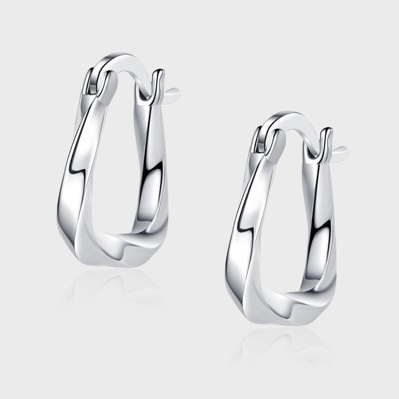 S925 Sterling Silver Geometric Earrings - AmiraMart