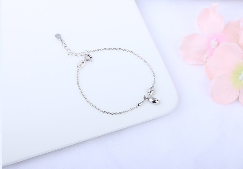 S925 Sterling Silver Leaf Bracelet - AmiraMart