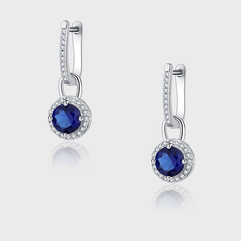 S925 Sterling Silver Zircon Long Crystal Earrings - AmiraMart