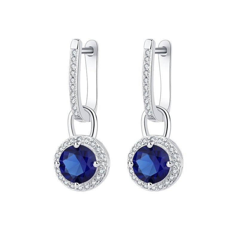 S925 Sterling Silver Zircon Long Crystal Earrings - AmiraMart