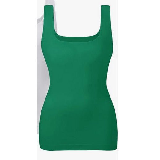 Seamless Square Collar Compression Slim Strap Top - AmiraMart