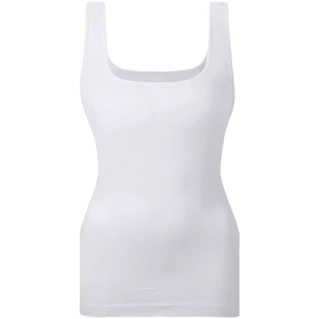 Seamless Square Collar Compression Slim Strap Top - AmiraMart