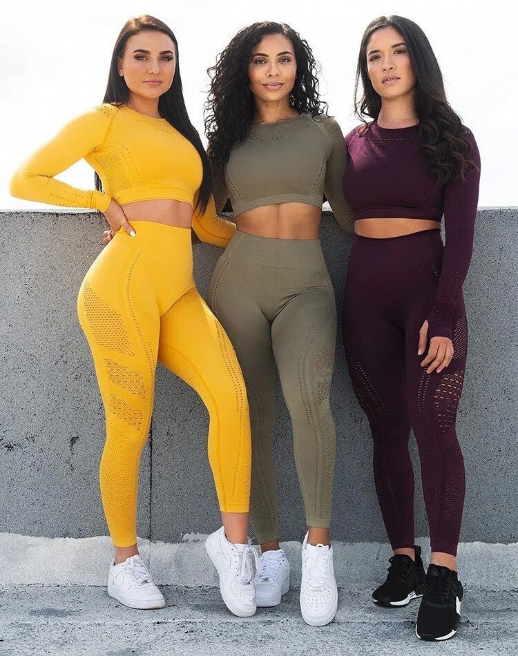 Seamless yoga gym suit - AmiraMart