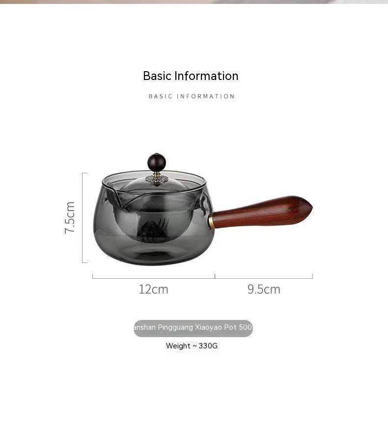 Semi - automatic Rotary Heat - resistant Glass Teapot - AmiraMart