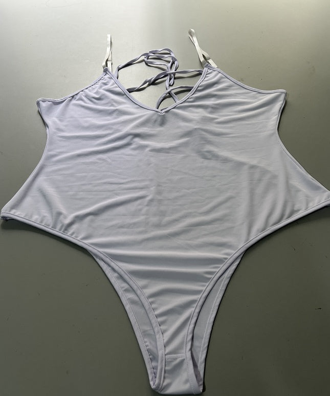 Sexy Backless Bikini – Solid Color One - Piece Swimsuit - AmiraMart