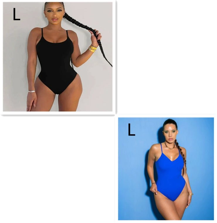Sexy Backless Bikini – Solid Color One - Piece Swimsuit - AmiraMart