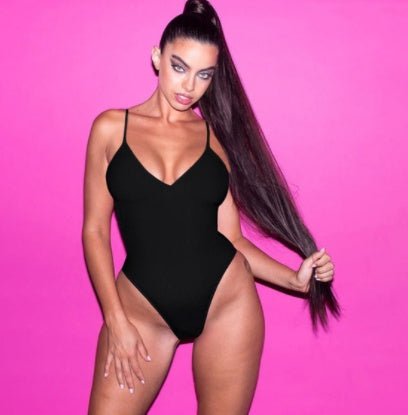 Sexy Backless Bikini – Solid Color One - Piece Swimsuit - AmiraMart
