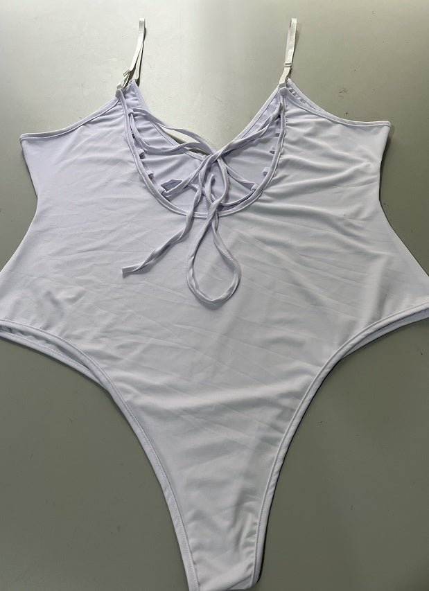 Sexy Backless Bikini – Solid Color One - Piece Swimsuit - AmiraMart