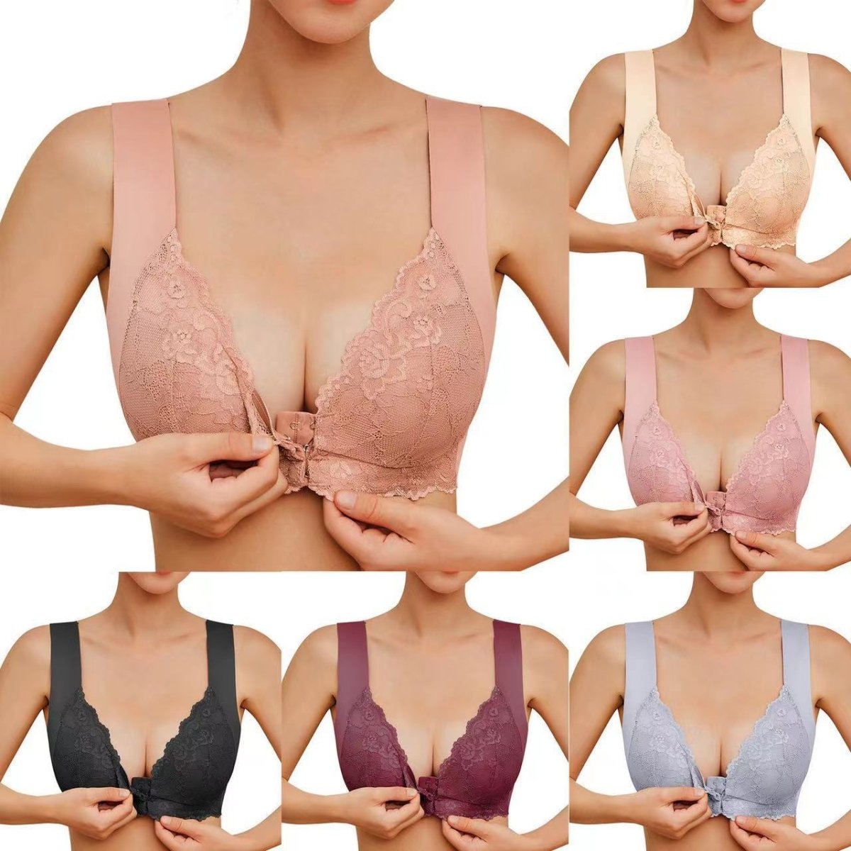Sexy Front - Closure Bra – Lace Push - Up & Underwired - AmiraMart