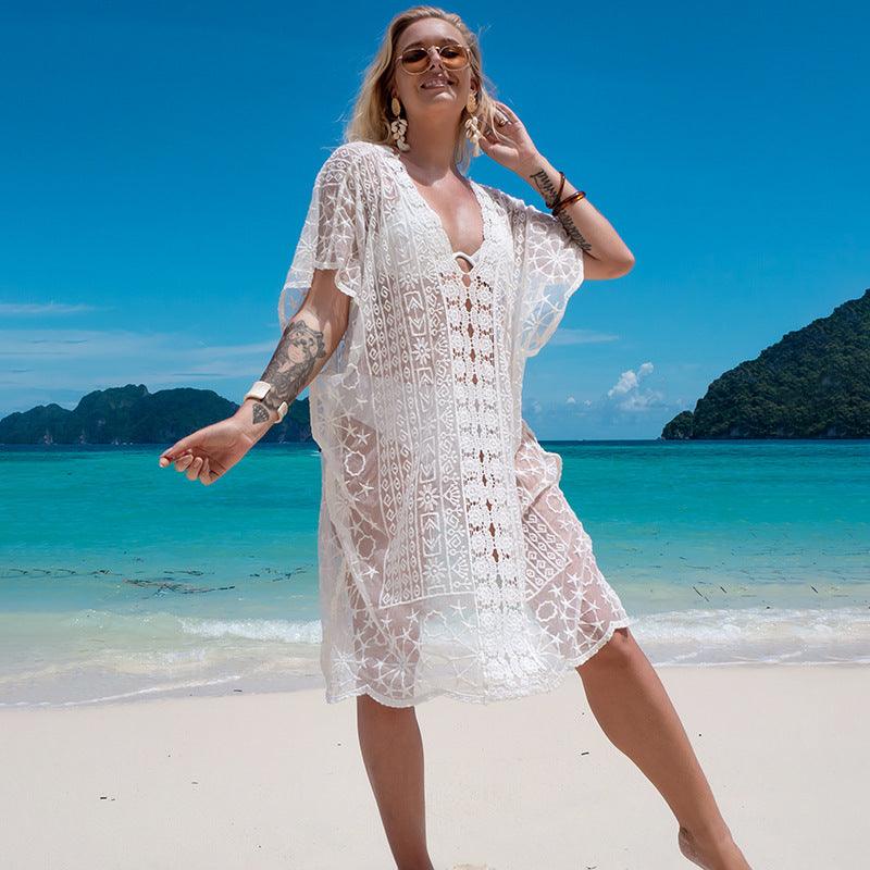 Sexy Lace Loose Short Swimsuit - AmiraMart