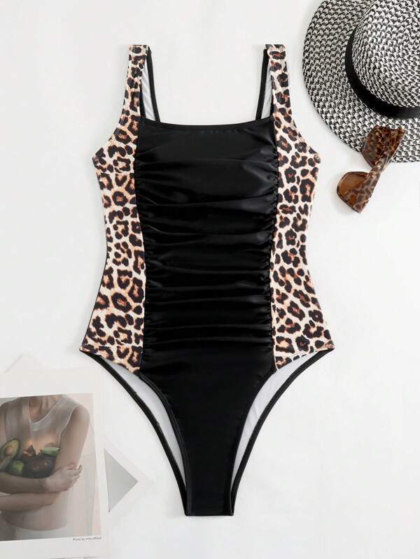 Sexy Leopard Print One - Piece Swimsuit - AmiraMart