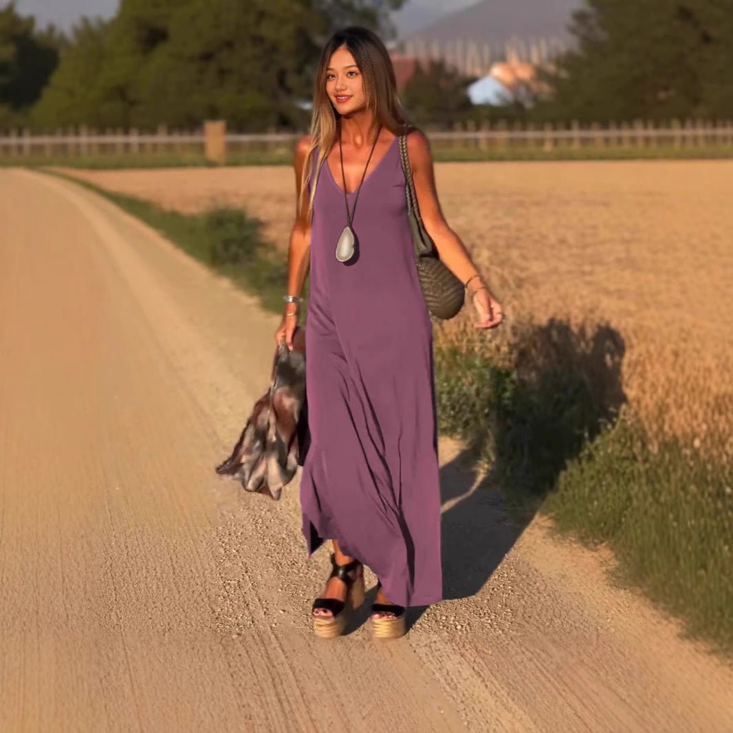 Sexy V - Neck Strap Dress – Trendy & Flattering - AmiraMart