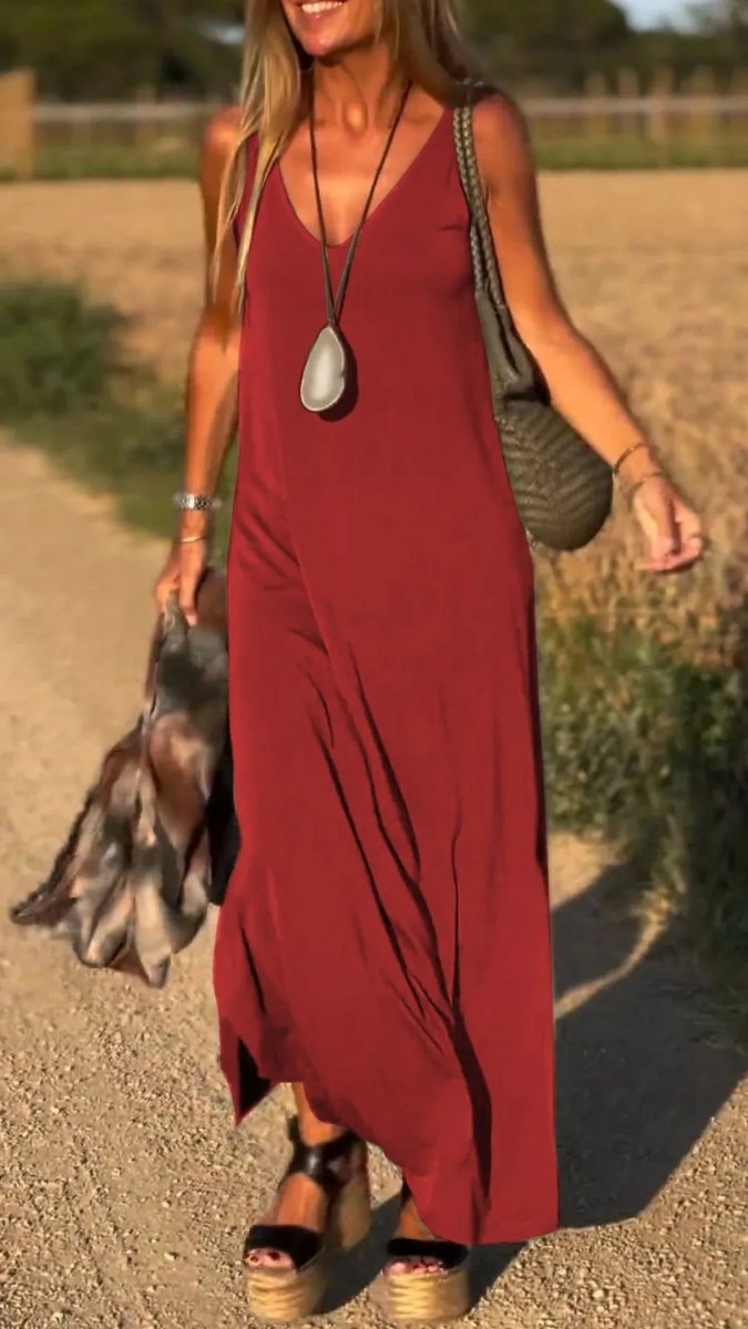 Sexy V - Neck Strap Dress – Trendy & Flattering - AmiraMart