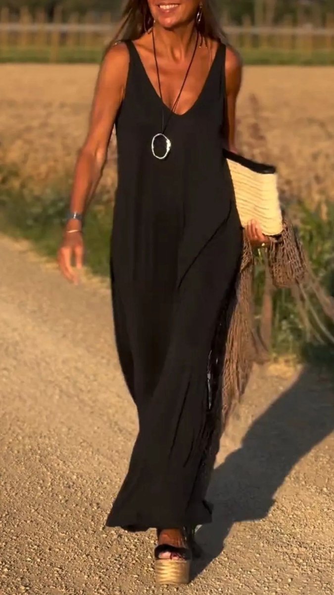 Sexy V - Neck Strap Dress – Trendy & Flattering - AmiraMart