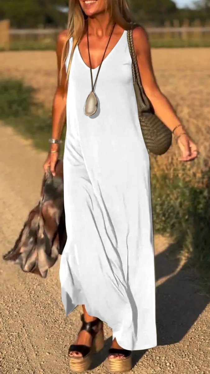 Sexy V - Neck Strap Dress – Trendy & Flattering - AmiraMart