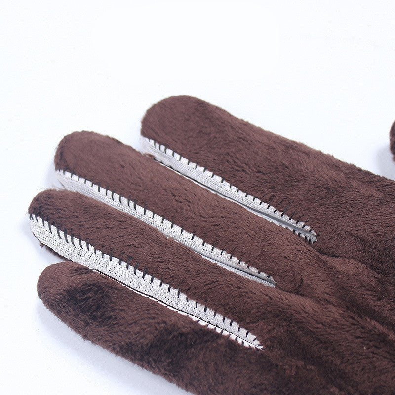 Sheepskin leather U touch screen gloves - AmiraMart