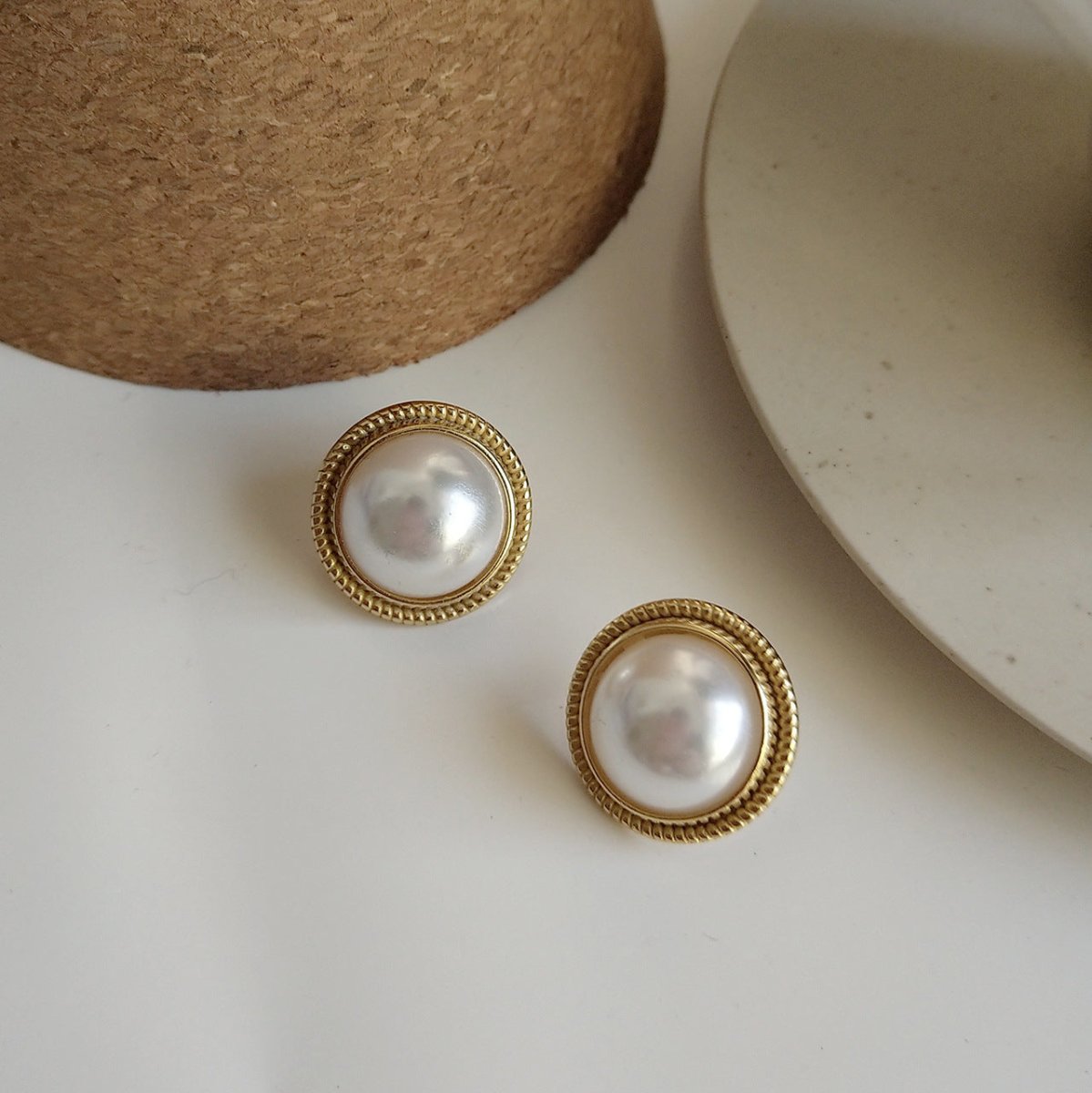 Shell Pearls INS Ear Studs Earrings - AmiraMart