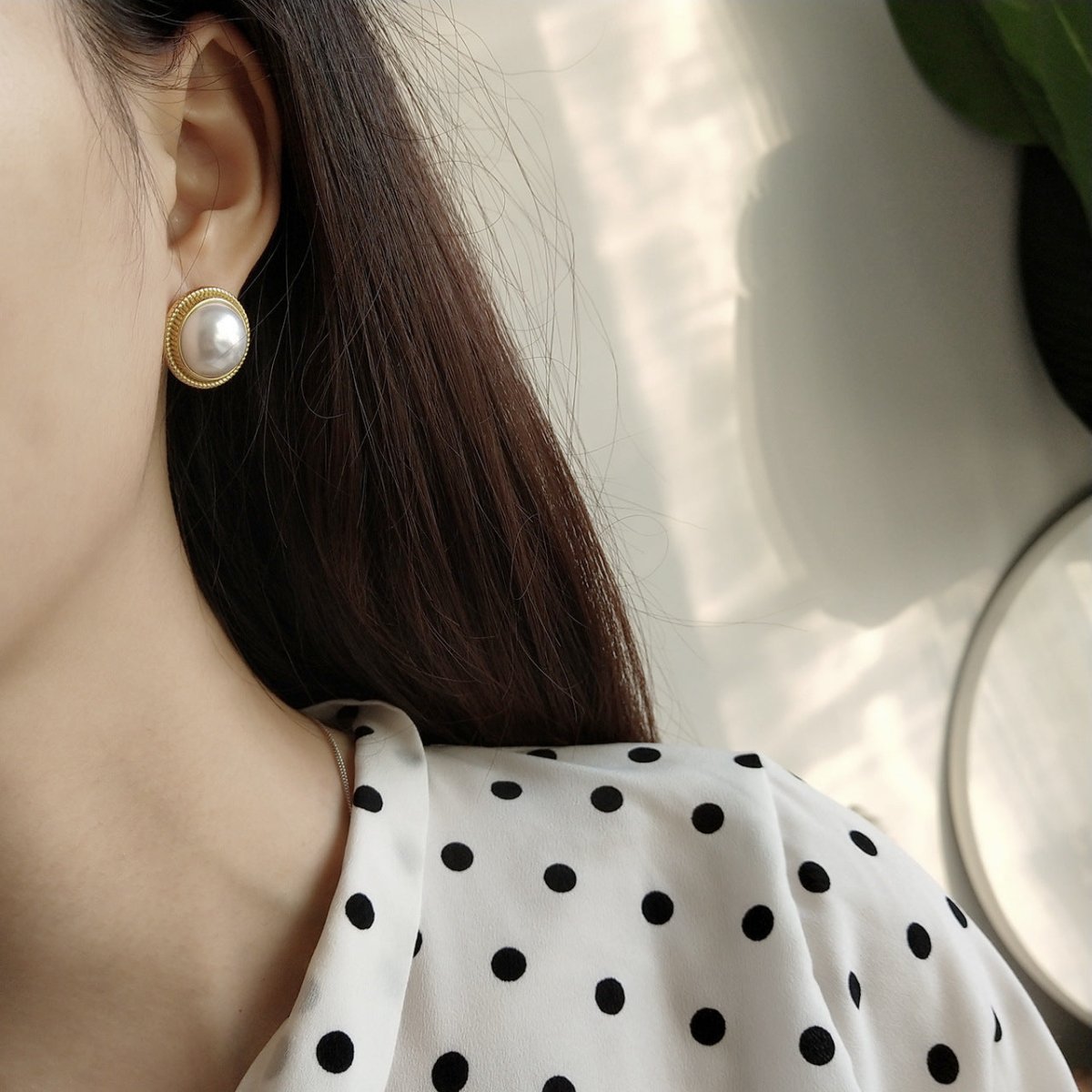 Shell Pearls INS Ear Studs Earrings - AmiraMart