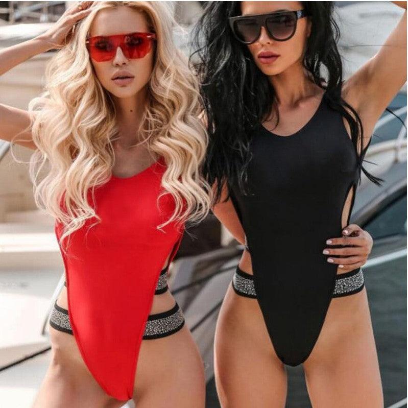 Shiny Silk Solid Color Bikini - AmiraMart