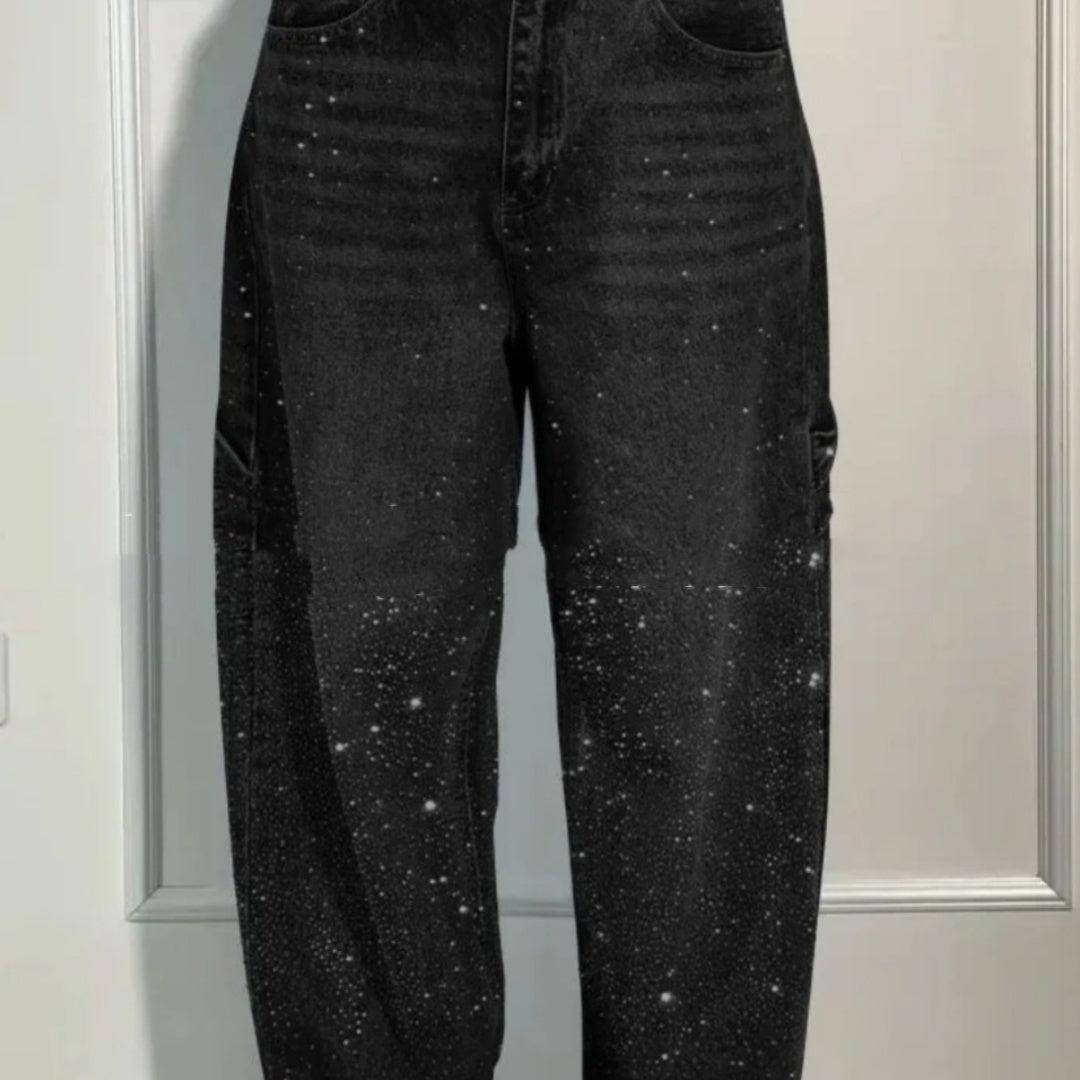 Shiny Wide - Leg Jeans – Street Style & Pockets - AmiraMart