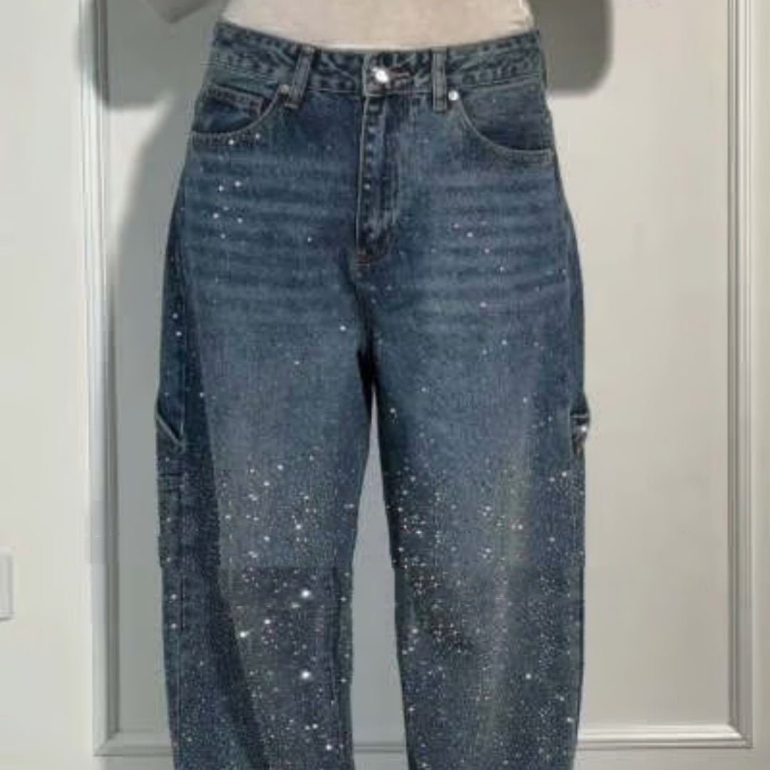 Shiny Wide - Leg Jeans – Street Style & Pockets - AmiraMart