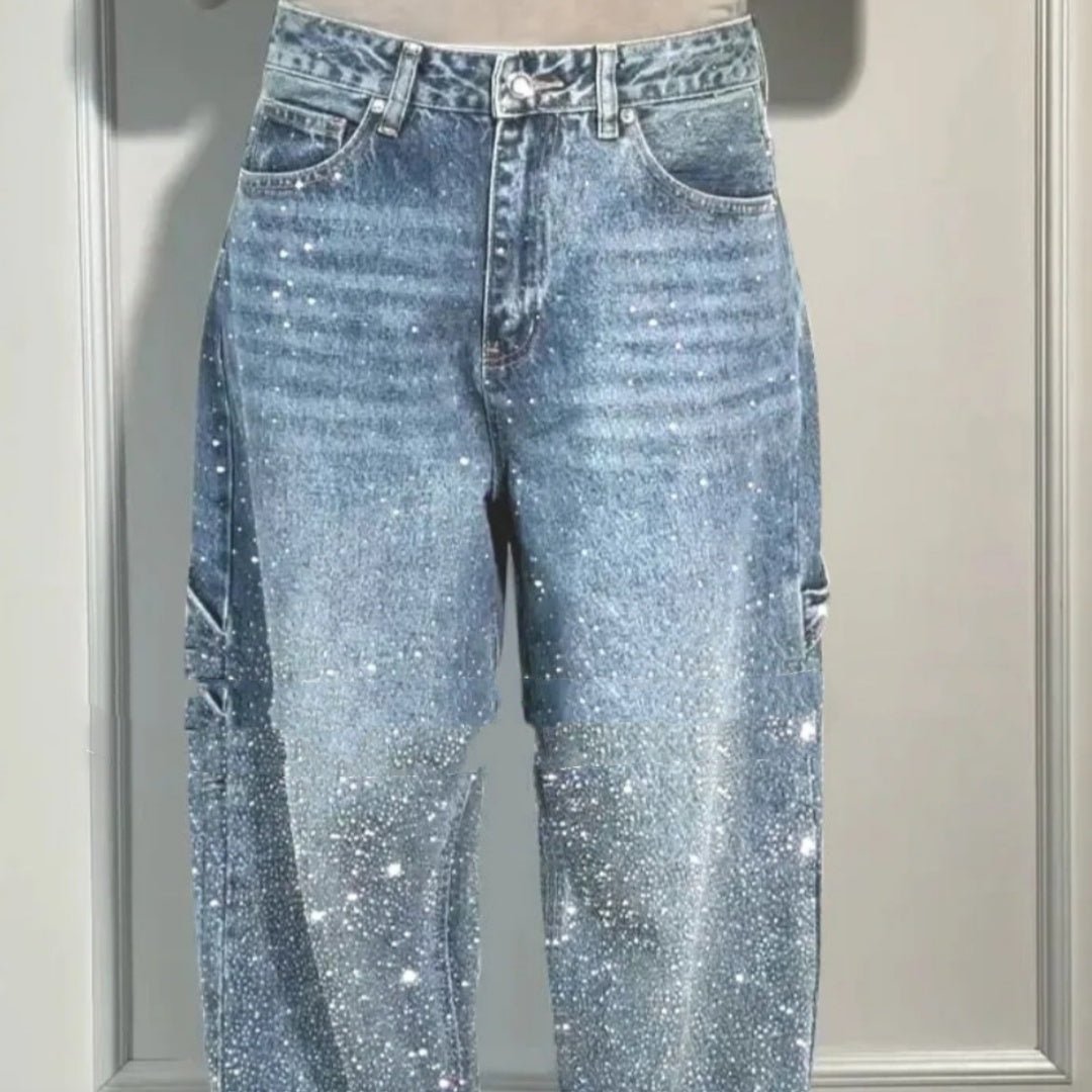 Shiny Wide - Leg Jeans – Street Style & Pockets - AmiraMart