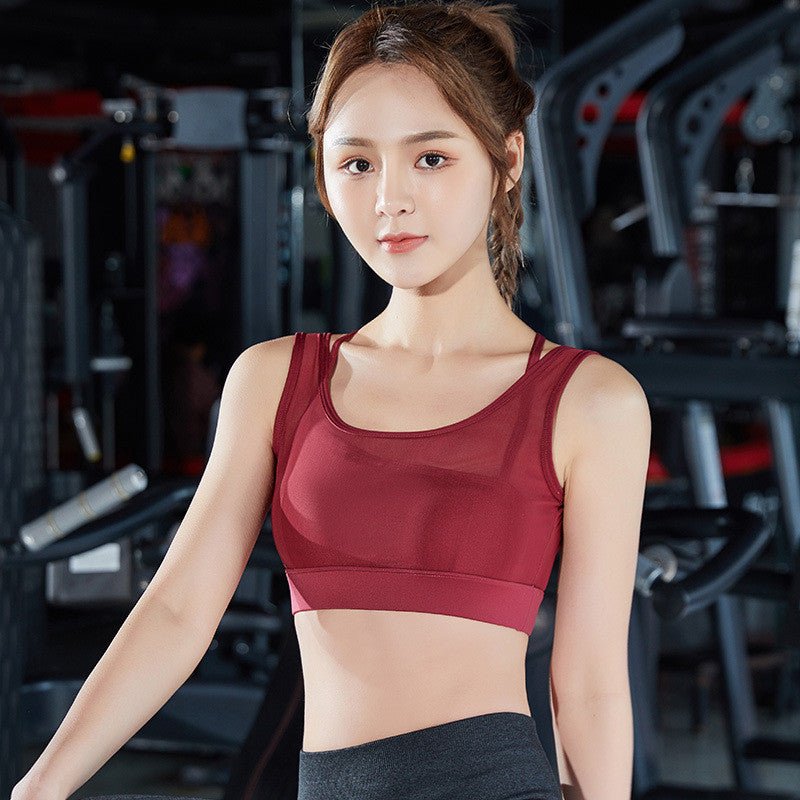 Shockproof Sports Bra – Running & Yoga Mesh Support - AmiraMart
