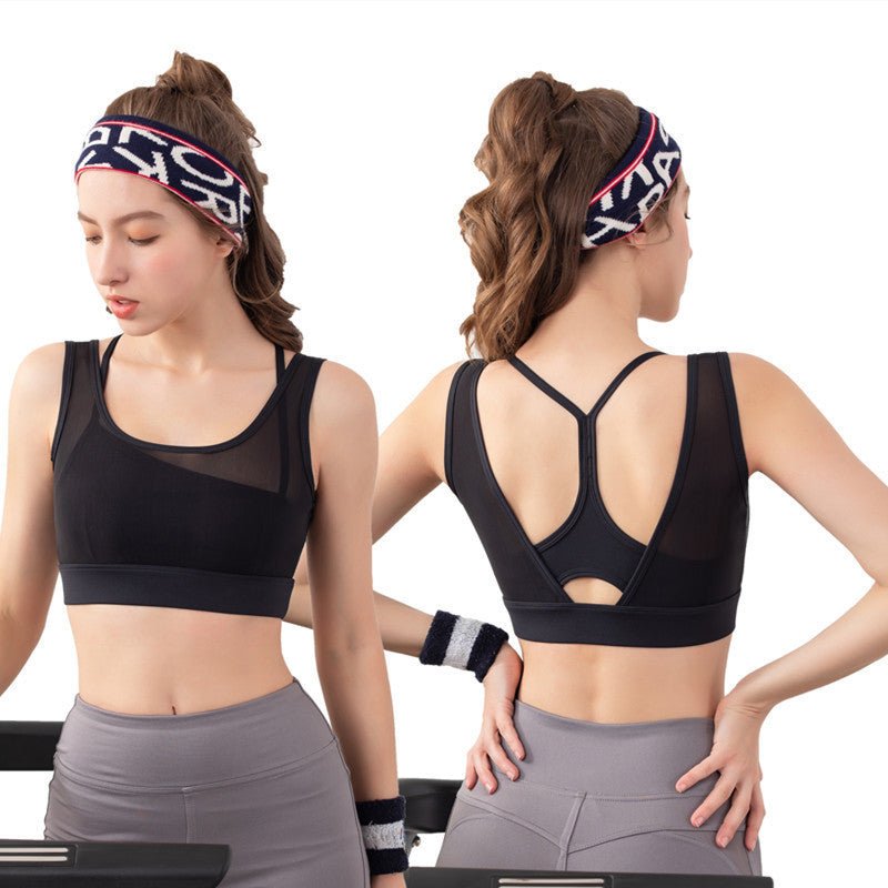 Shockproof Sports Bra – Running & Yoga Mesh Support - AmiraMart