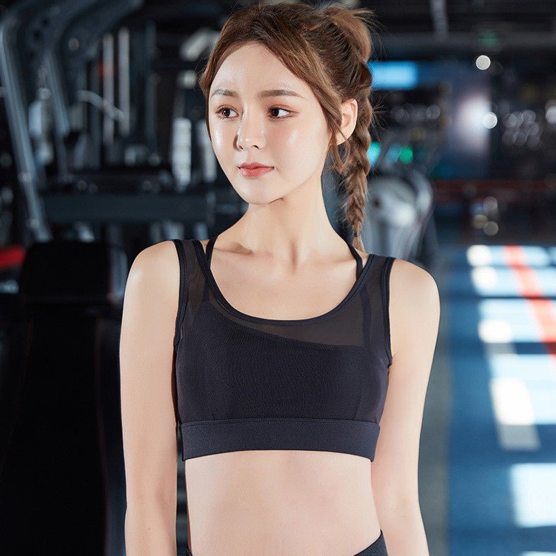 Shockproof Sports Bra – Running & Yoga Mesh Support - AmiraMart