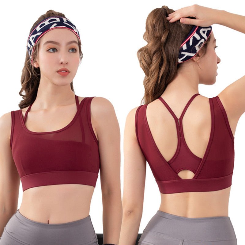 Shockproof Sports Bra – Running & Yoga Mesh Support - AmiraMart