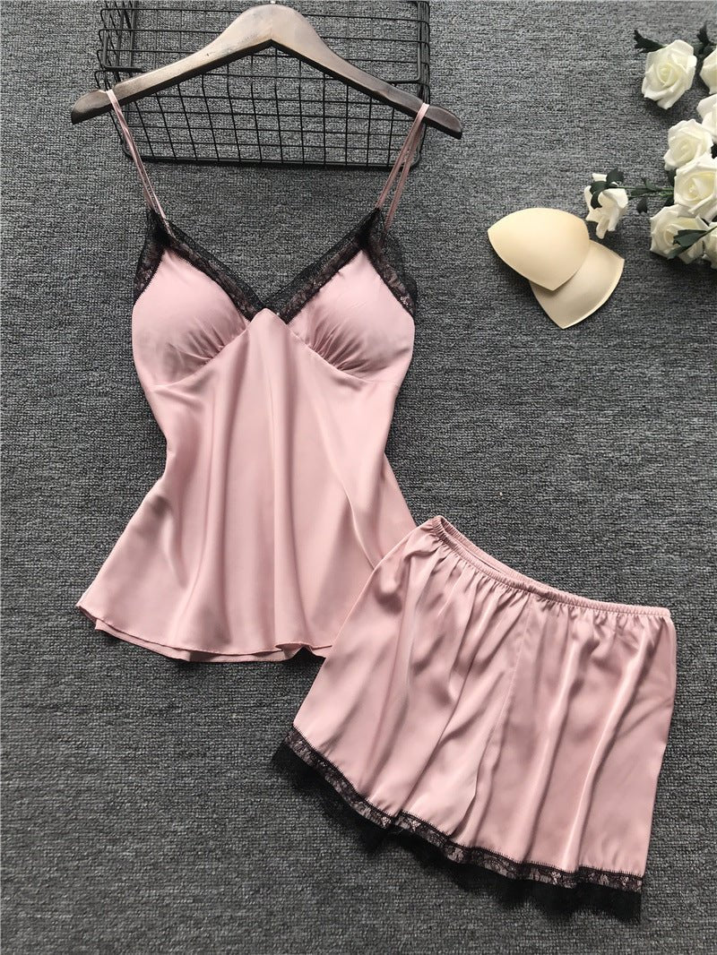 Silk pajama four piece set - AmiraMart