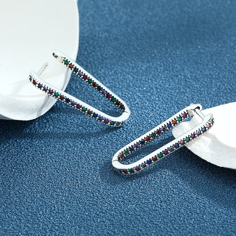 Silver Vintage Geometric Earrings - AmiraMart