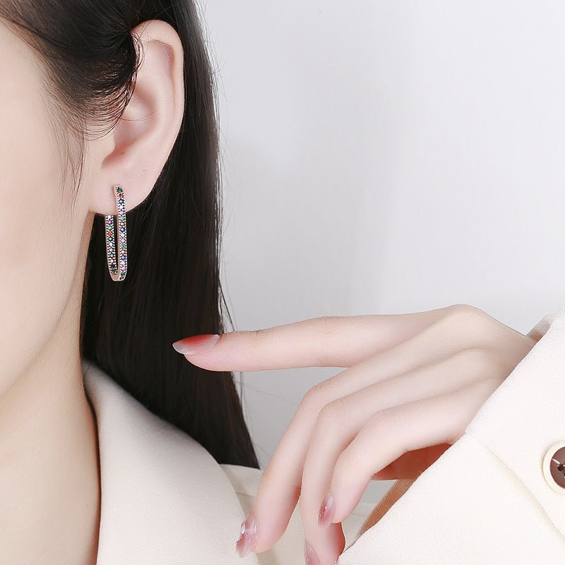 Silver Vintage Geometric Earrings - AmiraMart