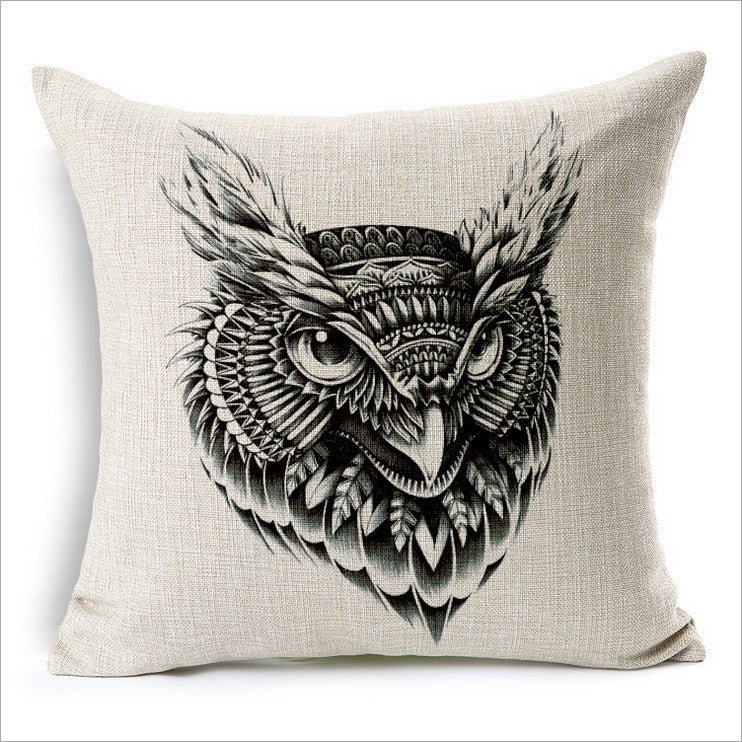 Simple Elephant Cotton Linen Pillowcase Cushion - AmiraMart
