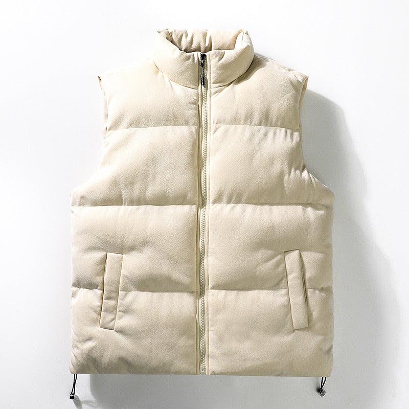 Simple Stand - up Collar Cotton - padded Clothes Vest For Men - AmiraMart