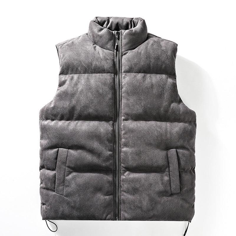 Simple Stand - up Collar Cotton - padded Clothes Vest For Men - AmiraMart