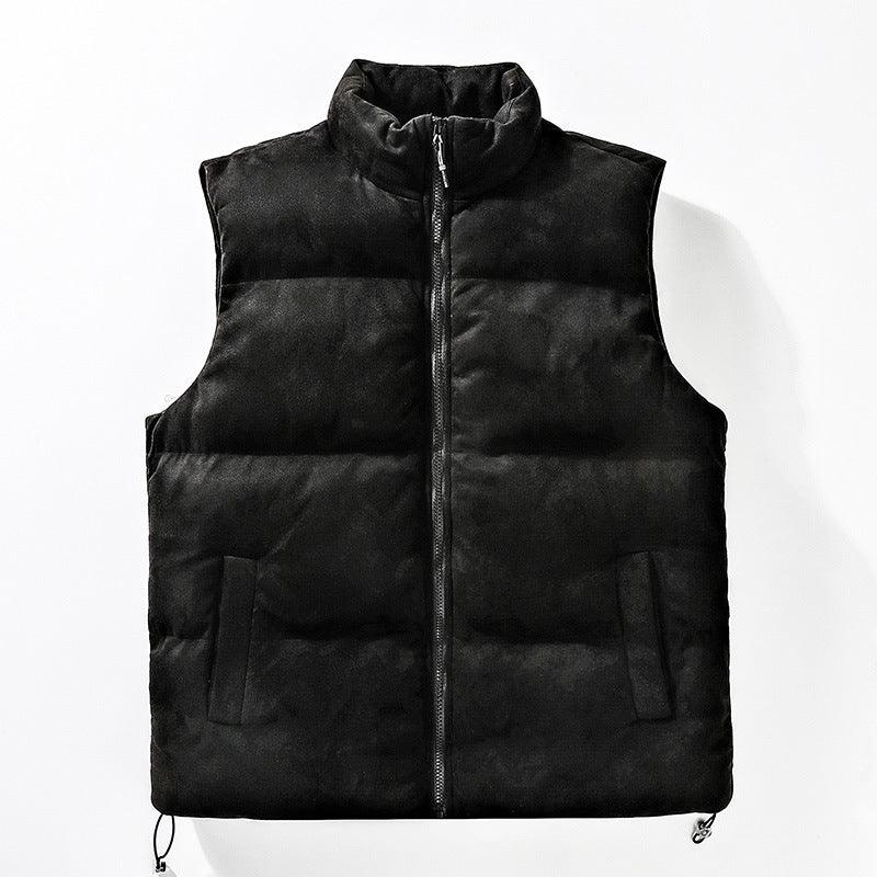 Simple Stand - up Collar Cotton - padded Clothes Vest For Men - AmiraMart