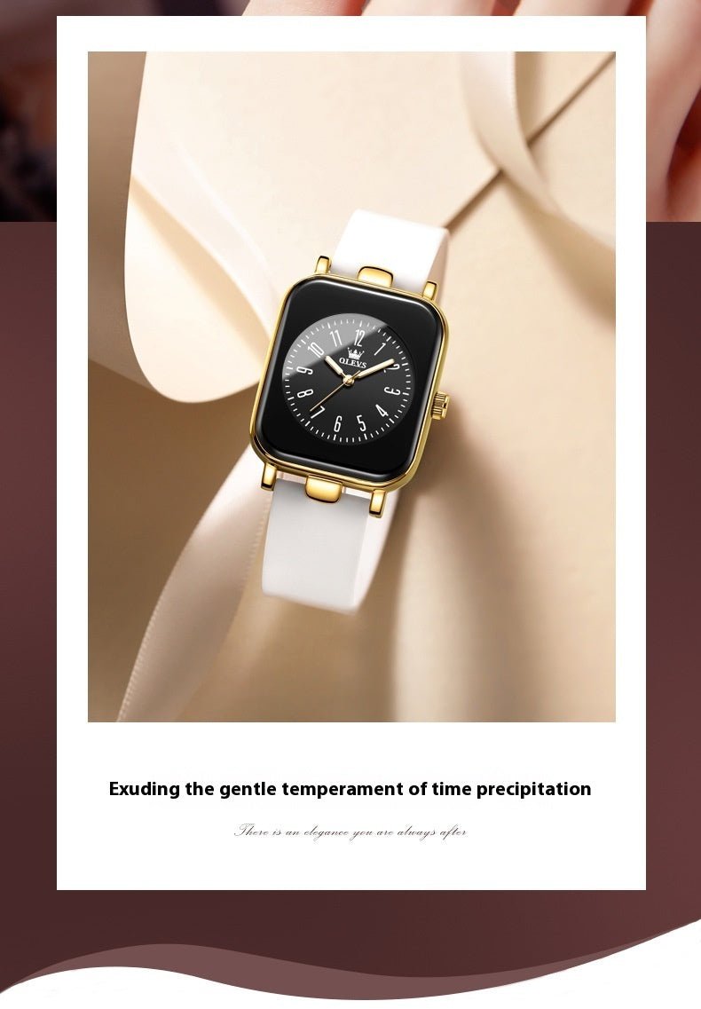 Simple Trendy Silicone Band Quartz Watch For Women - AmiraMart