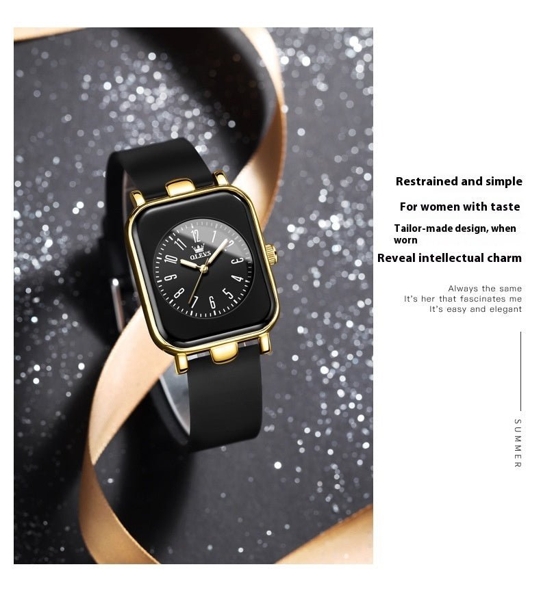 Simple Trendy Silicone Band Quartz Watch For Women - AmiraMart