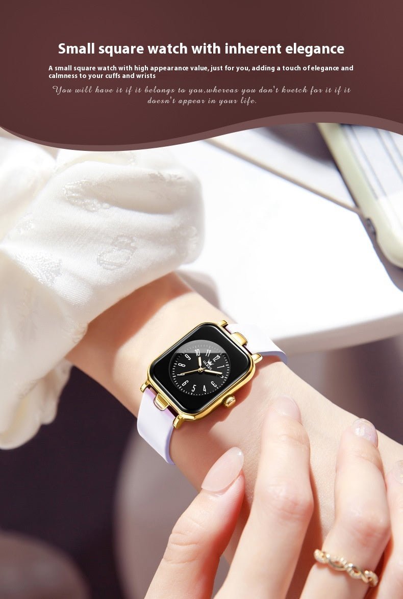 Simple Trendy Silicone Band Quartz Watch For Women - AmiraMart