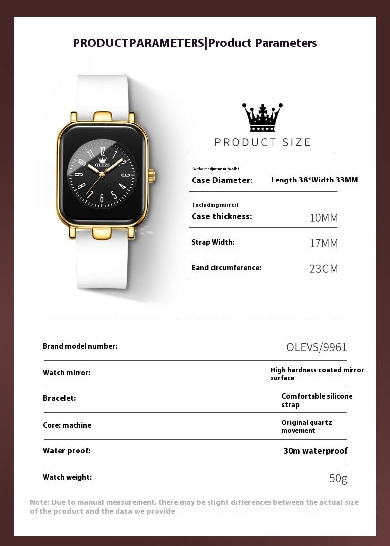 Simple Trendy Silicone Band Quartz Watch For Women - AmiraMart