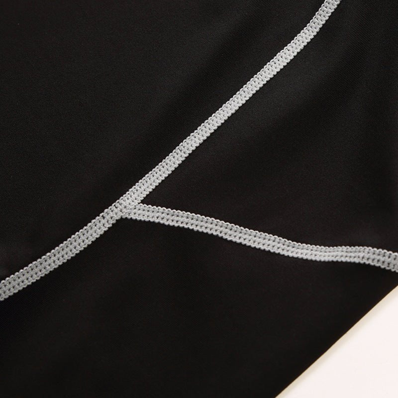 Skull Print Long Sleeve Men's Workout Clothes - AmiraMart