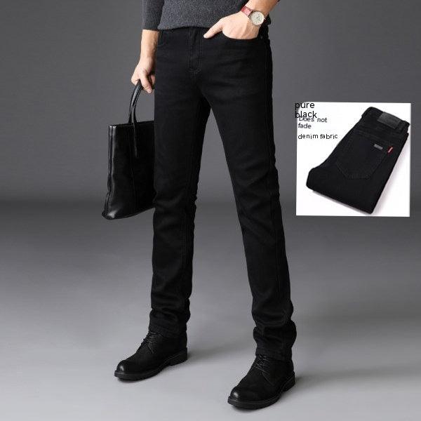 Smoky Gray Jeans Men's Loose Straight - AmiraMart