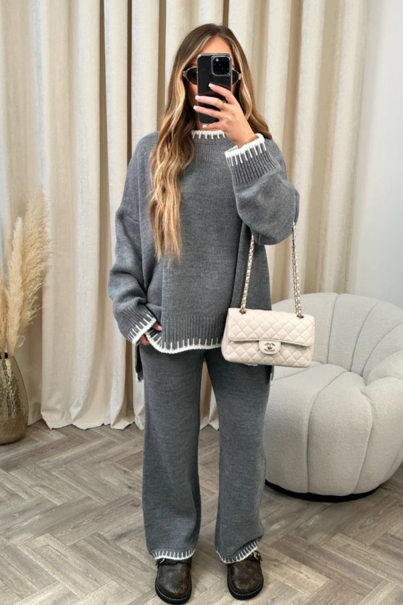 Solid Color Casual Outfit – Loose & Stylish - AmiraMart