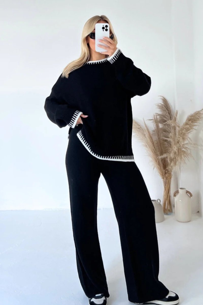 Solid Color Casual Outfit – Loose & Stylish - AmiraMart